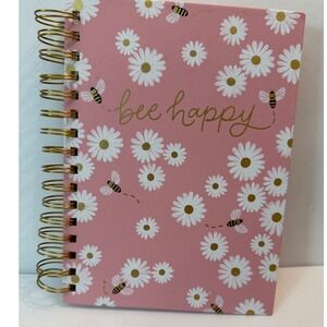 Clementine Paper Bee Happy Floral Spiral Notebook Journal Pink Daisies